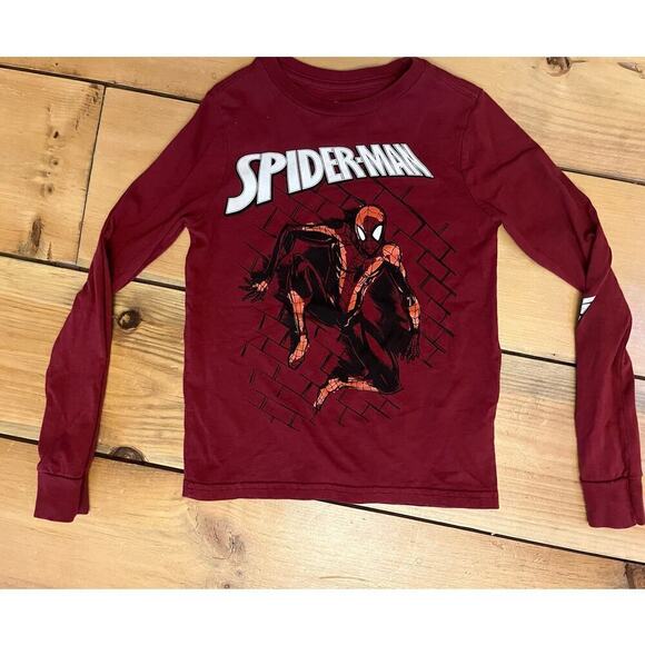 Marvel Boys Spider Man Long Sleeve Graphic T-shirt. Size XS (4/5) arm spell out - Picture 1 of 4
